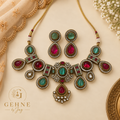 Emerald Ruby Kundan Set