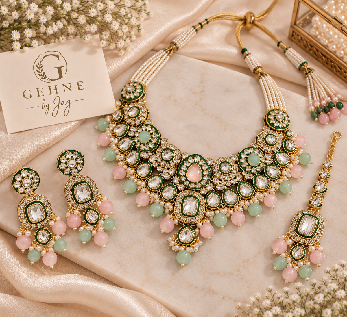 Gulab & Emerald Set