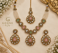 Soft Pink & Mint Kundan Set
