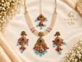 Gulabi Turquoise Pearl Set